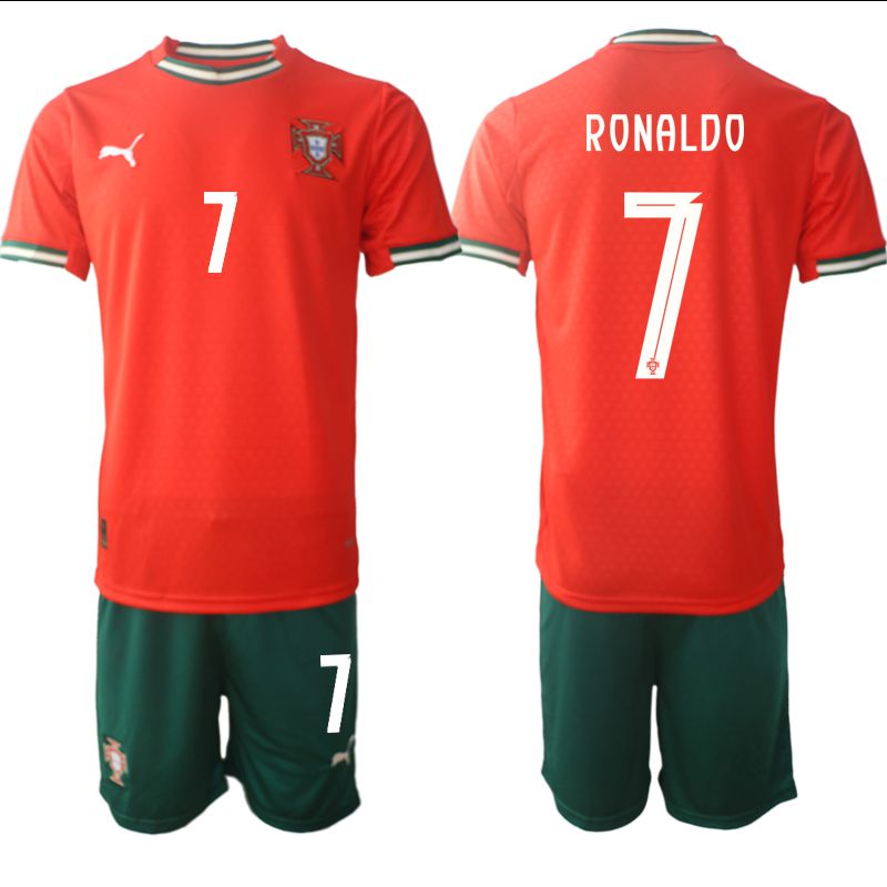 Men 2025-2026 Season Portugal home red #7 Soccer Jersey->portugal jersey->Soccer Country Jersey